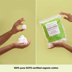 img 2 attached to 🌿 Sky Organics 300ct Organic Cotton Balls: Fragrance & Chlorine-Free, Biodegradable Jumbo Absorbent Cotton for Nail & Make-up Removal - Cruelty-Free