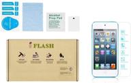 📱 непроницаемая защитная пленка iflash 3 pack из закаленного стекла для apple ipod touch 5-го поколения - кристально чистая защита с закругленными краями 2.5d, твердостью 9h, поверхностью устойчивой к царапинам, без пузырей при нанесении и с олеофобным покрытием логотип