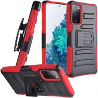 celzen - for samsung galaxy s20 fe 5g (sm-g781) - phone case w/belt clip holster - cv1 red logo