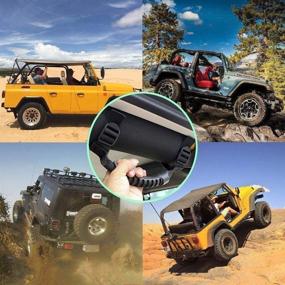 img 1 attached to 🚗 Enhance Your Jeep Wrangler with Durable Grab Handles - Roll Bar Accessories for Jeep Handles Wrangler JL Accessories! (Fits models 1955-2019 TJ JK JKU JL JLU CJ CJ5 CJ7)