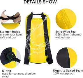 img 1 attached to 🌊 YWSPECIAL4U Waterproof Dry Bag with Phone Case - 5L/10L/15L/20L Outdoor Floating, Kayaking, Boating, Rafting, Swimming, Hiking, Camping, Fishing, and Beach Storage Backpack