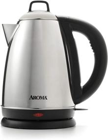 img 4 attached to 🔥 Aroma Housewares Hot H20 X-Press 1.5 Liter Electric Water Kettle: Cordless, Stainless Steel Powerhouse