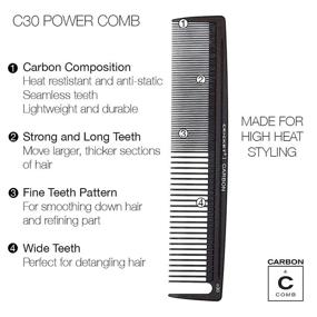 img 2 attached to 🕶️ Cricket C30 Professional Carbon Comb: Anti-Static, Heat Resistant Styling for All Hair Types