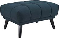 🔵 blue upholstered fabric button-tufted ottoman by modway - bestow logo