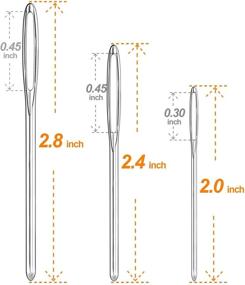 img 3 attached to 🪡ОIATAIO - 12 больших игл с тупым концом: иглы из нержавеющей стали для вязания, шитья, рукоделия, плетения и нанизывания нитей - идеально подходят для завершения проектов по вязанию крючком.