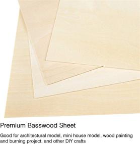 img 3 attached to Thin Unfinished Basswood Plywood Sheets - 10 Pack (1/16 × 8×12 Inch) | Craft DIY Project Supplies