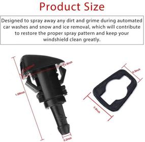 img 3 attached to Upgraded Front Windshield Washer Nozzles Kit with Jet & Fluid Hose - Compatible with Jeep, Chrysler, Dodge, Ram