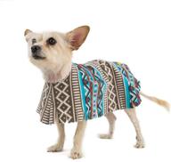 poocho fleece poncho aztec teal logo