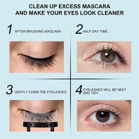 img 2 attached to 💫 Docolor Eyelash Comb Curler: Perfectly Separates, Curls, and Defines Lashes - Must-Have Makeup Mascara Applicator Tool with Comb Cover