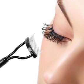 img 4 attached to 💫 Docolor Eyelash Comb Curler: Perfectly Separates, Curls, and Defines Lashes - Must-Have Makeup Mascara Applicator Tool with Comb Cover