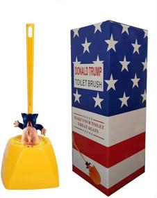 img 4 attached to Vimbo Original Donald Trump Toilet Brush Set: Make Your Toilet Great Again with Base Holder - Perfect Gag Gift in a Stylish Gift Box