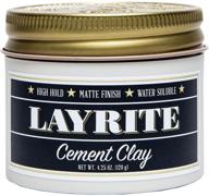 обзор глины для волос layrite cement: 4,25 унции глины для надёжной фиксации и матового финиша. логотип