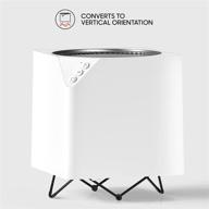 🏢 sharper image purify 5 true hepa air cleaner for home, office, bedroom | 4 speed settings | ice white logo