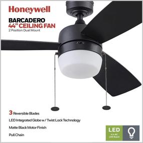 img 3 attached to 🔌 Honeywell Barcaderro 51476-01 Ceiling Fan, 44-inch, Matte Black