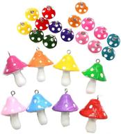 colorful mushroom minitype ornaments necklace logo