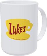 ☕ luke's diner gilmore girls funny coffee mug - double sided print, 15 ounces, white logo