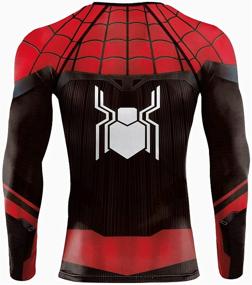 img 2 attached to 🦸 Superhero Compression T Shirts for Men - Stylish, Cool and Dry Workout Tees for Athletic Fitness and Running