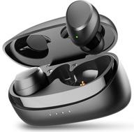 diso sport true wireless bluetooth earbuds 5.0 headphones | premium deep bass, ipx5 waterproof | 20h playtime w/ charging case logo