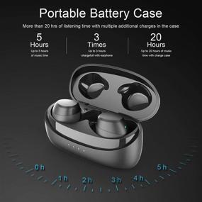 img 1 attached to DISO Sport True Wireless Bluetooth Earbuds 5.0 Headphones | Premium Deep Bass, IPX5 Waterproof | 20H Playtime w/ Charging Case