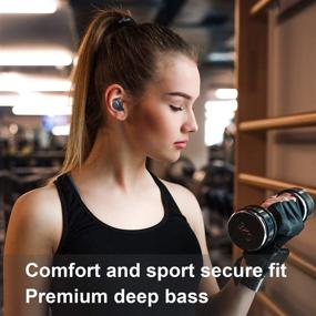 img 3 attached to DISO Sport True Wireless Bluetooth Earbuds 5.0 Headphones | Premium Deep Bass, IPX5 Waterproof | 20H Playtime w/ Charging Case
