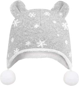 img 3 attached to Fluffy Cozy Scarf Cute Bunny Bear Toddler Kids Winter Hat for 1-6 Years - Baby Hat Earflap 2020 New Version