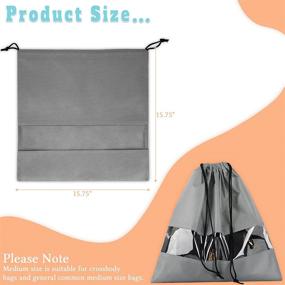 img 2 attached to 👜 Ibnotuiy 10Pcs Non-Woven Fabric Dustproof Handbag Storage Organizer Drawstring Bag Dust Cover Medium - Keep Your Handbags Clean and Protected!