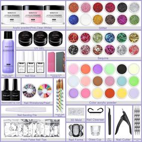 img 3 attached to 💅 Morovan Acrylic Nail Kit: Complete Set for Stunning Acrylic Nails with Glitter, Brush, Tips & Supplies - Nail Extension Starter Kit