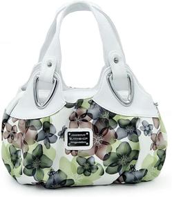 img 4 attached to 🌸 Stylish Panzexin Print Floral Bag: Top-Handle Handbag for Fashionable Women