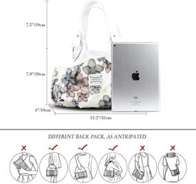 img 3 attached to 🌸 Stylish Panzexin Print Floral Bag: Top-Handle Handbag for Fashionable Women