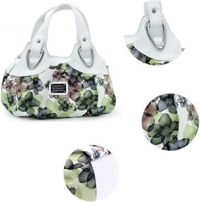 img 2 attached to 🌸 Stylish Panzexin Print Floral Bag: Top-Handle Handbag for Fashionable Women