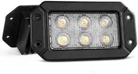 img 4 attached to High-Performance Nilight 15029S-B 2PCS 18w Flush Mount Lights for Off-Roading Vehicles - Powerful Spot Work Driving Bar with LED Technology and 2-Year Warranty