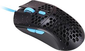 img 1 attached to 🖱️ HK Gaming Sirius M Ultra Lightweight Honeycomb Shell Ambidextrous Wired Gaming Mouse 16000 CPI - 6 Buttons - 54g (Sirius M, Phantom & Blue Limited Edition)