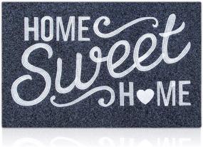 img 4 attached to 🏡 AAZZKANG Welcome Mat: Home Sweet Home Doormat with Non Slip Rubber Backing - Durable, Easy to Clean, Heavy Duty Indoor/Outdoor Mat for Front Door Entrance