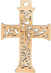 img 1 attached to 📿 Genie Crafts 10-Pack Wooden Cross Pendant Necklaces: Perfect for DIY Gifts and Wood Arts - 1.35 x 2 x 0.2 Inches