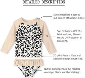img 3 attached to UNIFACO Toddler Rashguard Swimsuit Protection
