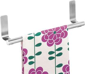img 2 attached to 🛁 iDesign 82700 Forma Self-Adhesive Towel Bar Holder - Ideal for Bathroom, Kitchen Walls, Cabinets, Above Counters - Set of 1, Brushed Stainless Steel