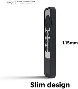 img 1 attached to 📺 elago R2 Slim Case for Apple TV 4K HD Siri Remote (2021) 2nd Gen - Slim & Lightweight Design, Scratch-Free Silicone, Shock Absorbent, Full Access to All Functions [Black]