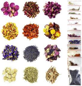 img 4 attached to 🌸 Natural Flower Soap and Candle Making Kit - 12 Bags of Dried Flowers (10g/Bag) Including Lavender, Rose Petals, Jasmine, Lily, Linn, and Chrysanthemum for Cake Decorations