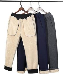 img 2 attached to 👖 Gihuo Casual Winter Fleece Sweatpants for Men - Elevated Apparel