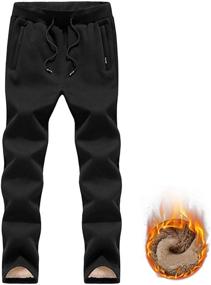 img 3 attached to 👖 Gihuo Casual Winter Fleece Sweatpants for Men - Elevated Apparel