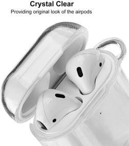 img 3 attached to 🎧 Чехол для AirPods AIRSPO - прозрачный мягкий защитный чехол из TPU для беспроводного чехла Apple AirPods 1/2 для зарядки с карабином [оптимизированный для SEO]