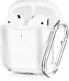 img 4 attached to 🎧 Чехол для AirPods AIRSPO - прозрачный мягкий защитный чехол из TPU для беспроводного чехла Apple AirPods 1/2 для зарядки с карабином [оптимизированный для SEO]