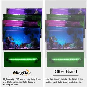 img 2 attached to 🐠 MingDak LED Aquarium Light: Wireless Remote Control, RGB Colored Changing, Adjustable Brightness - Underwater Submersible Fish Tank LED Light