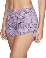 stylish and comfortable colosseum active women's simone cotton blend yoga and running shorts: perfect for fitness enthusiasts logo