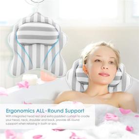 img 3 attached to 🛁 Ultimate Relaxation: Ergonomic Bath Pillow for Women & Men, Pampering Cushion for Neck, Head & Shoulders