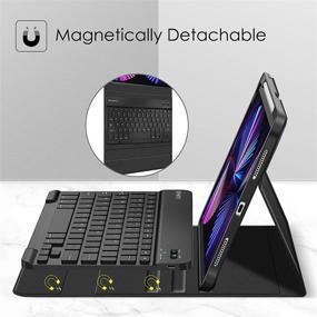 img 2 attached to 🔌 Fintie Keyboard Case for iPad Pro 11-inch (3rd Gen) 2021 - Detachable Bluetooth Keyboard, Soft TPU Back Cover, Fits 2nd Gen 2020 / 1st Gen 2018