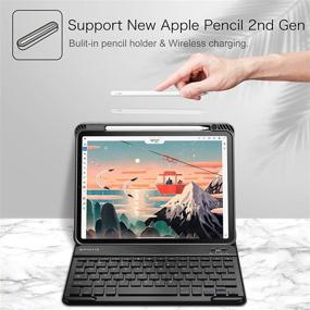 img 1 attached to 🔌 Fintie Keyboard Case for iPad Pro 11-inch (3rd Gen) 2021 - Detachable Bluetooth Keyboard, Soft TPU Back Cover, Fits 2nd Gen 2020 / 1st Gen 2018