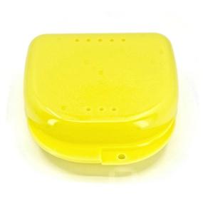img 1 attached to 🦷 Genco Dental Orthodontic Retainer Case with Vent Holes - Compact & Sturdy Holder for Retainers, Aligners, Night-Guards, and Mouth-Guards (Yellow)