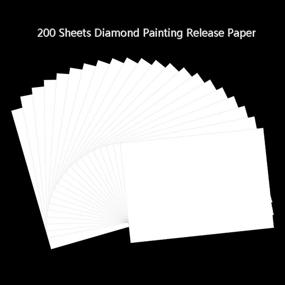 img 2 attached to Premium 200 Sheets Diamond Painting Release Paper | Nonstick Double-Sided Covers for 5D Stickers Art | Diamond Painting Accessories | 5.9 x 3.9 Inch Replacement