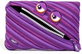 img 4 attached to 🌈 Wildlings Purple Jumbo Pencil Case/Cosmetic Makeup Bag - ZIPIT ZTMJ-WD-PCA